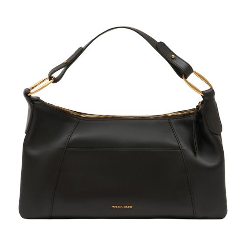 Leather Calfskin Shoulder Bag — Black
