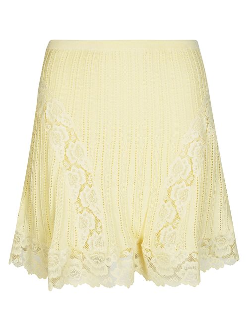 Chic Pointelle Knit Mini Skirt