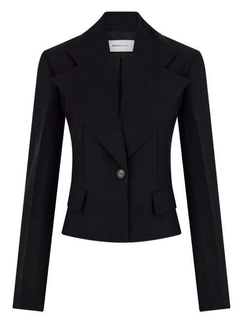 Ferragamo cropped blazer - Black