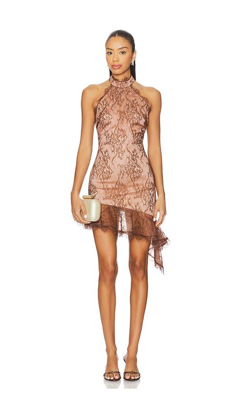 Retrofete Raquelle Lace Dress in Brown.  XS. Also in L, M