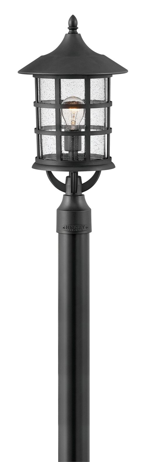 Textured Black LED Outdoor Lantern from the Freeport Coastal Elements Collection