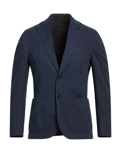 Man Blazer Navy Size 36 Cotton, Elastane