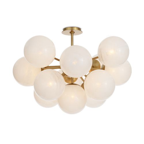 Natural Brass Flush Mount from the Shine Collection