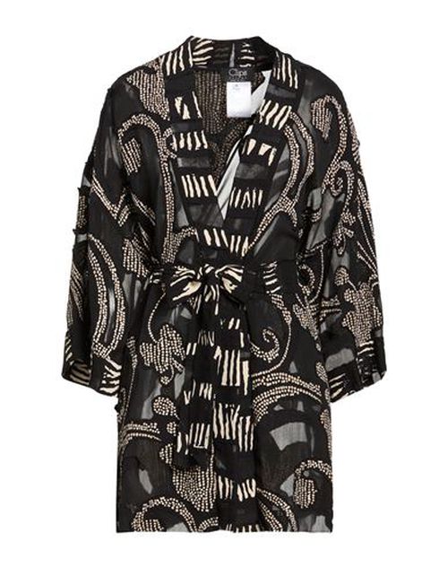 Tricot Woman Overcoat & Trench Coat Black Size M Polyester, Viscose