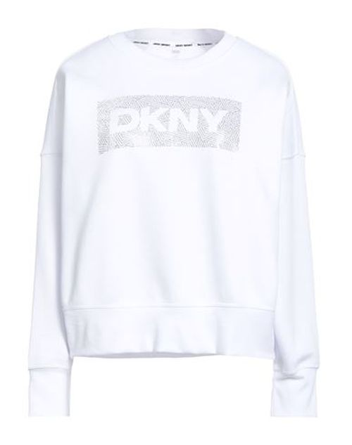 Woman Sweatshirt White Size M Cotton, Polyester