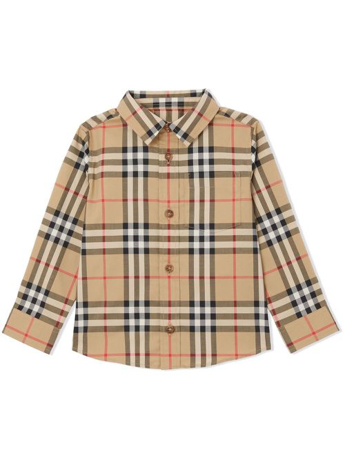 Vintage Check long-sleeve shirt - Neutrals