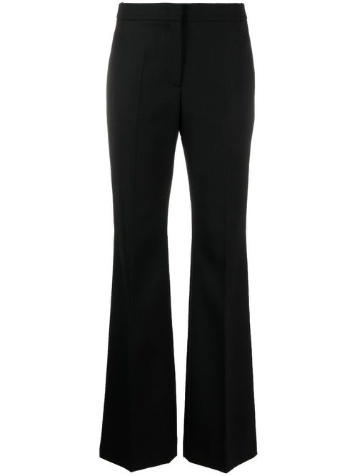 High-waisted straight-leg trousers - Black