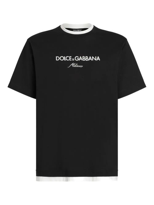 Loose Fit Embroidered Cotton Jersey T-Shirt