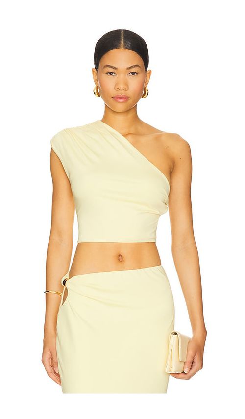 SNDYS TOP UNE ÉPAULE DÉNUDÉE BAYLEE en Yellow.  XS. Also en L, M, S, XL