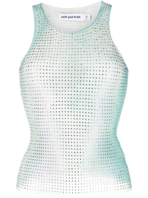 Embellished tank top - Green
