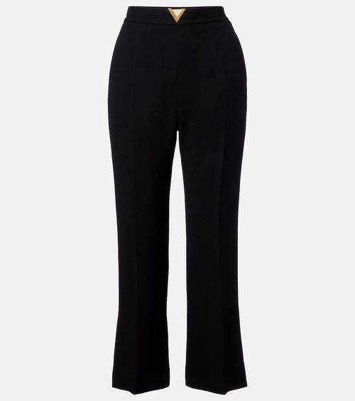 VLogo virgin wool crêpe straight pants