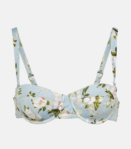 Erdem Floral high-rise bikini bottoms
