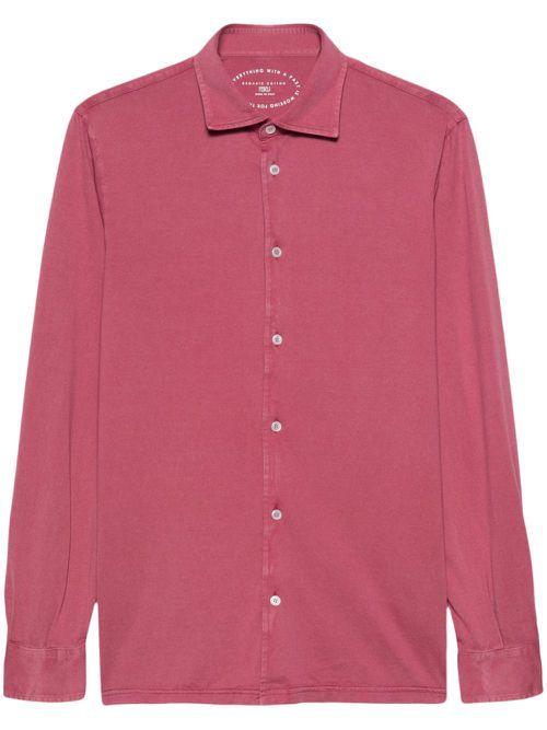 Plain organic-cotton shirt - Pink