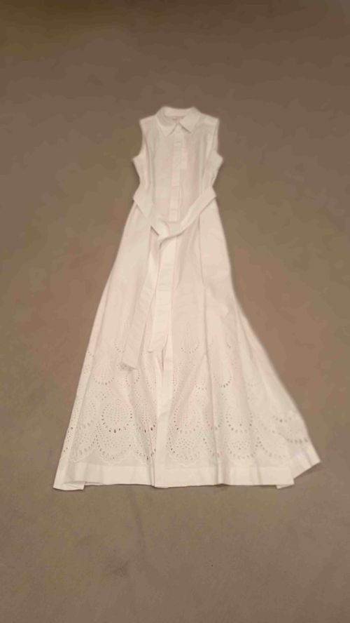 Cannes White Cotton Dress - Women