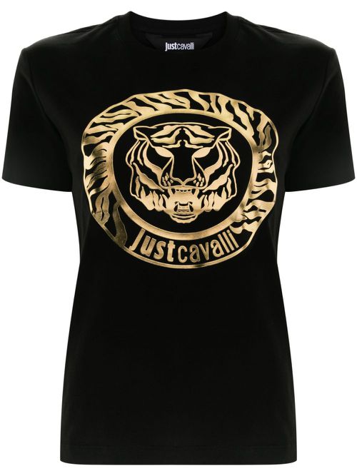 Tiger head-print T-shirt - Black