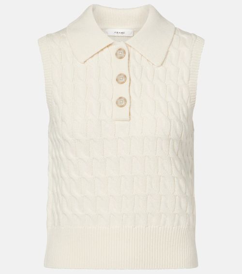The Cable Polo wool sweater vest