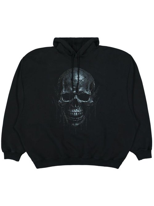Graphic-print hoodie - Black