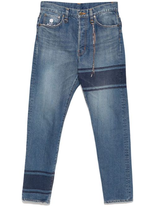 Stripe-detail jeans - Blue