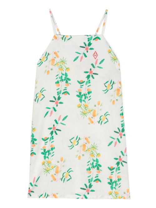 Marten floral-print sleeveless dress - White