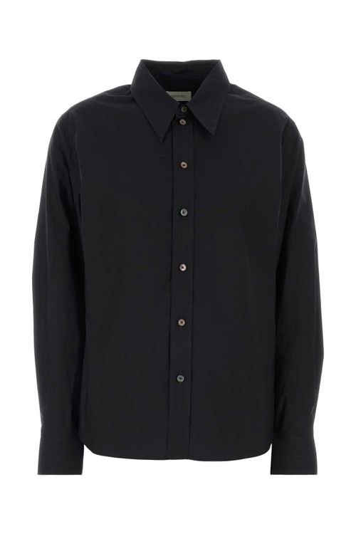 Pointed Collar Shirt — Black