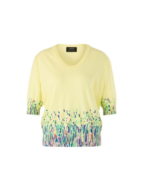 Marc Cain ‘Knitted in Germany’ fine knit jumper, yellow, 36 N