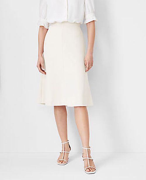 Ann Taylor The Flare Skirt in Fluid Crepe