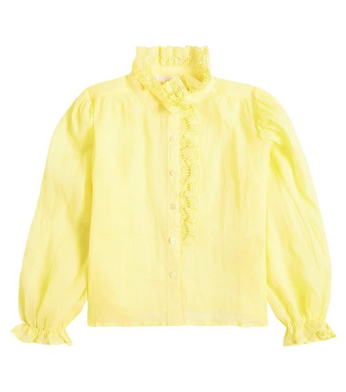 Petite Amalie Embroidered linen shirt
