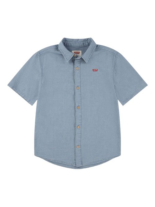 Levi's Kids logo-appliqué shirt - Blue