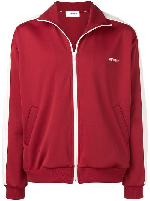 Side-stripe track jacket - Red