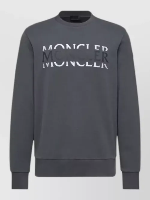 Moncler - crew neck sweatshirt long sleeves ribbed cuffs he