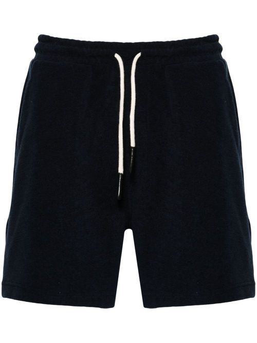 Terry-cloth track shorts - Blue