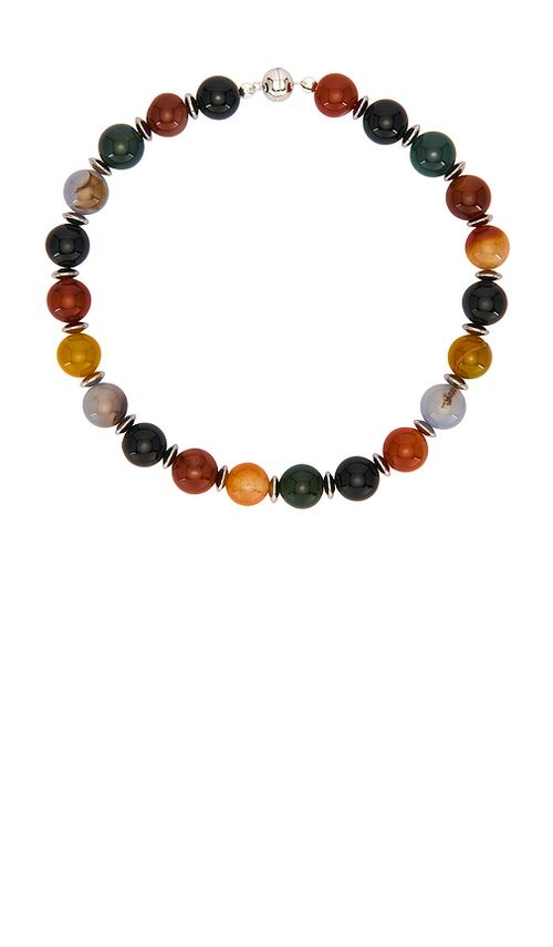 Julietta Mavis Necklace in Multi - Orange,Green. a