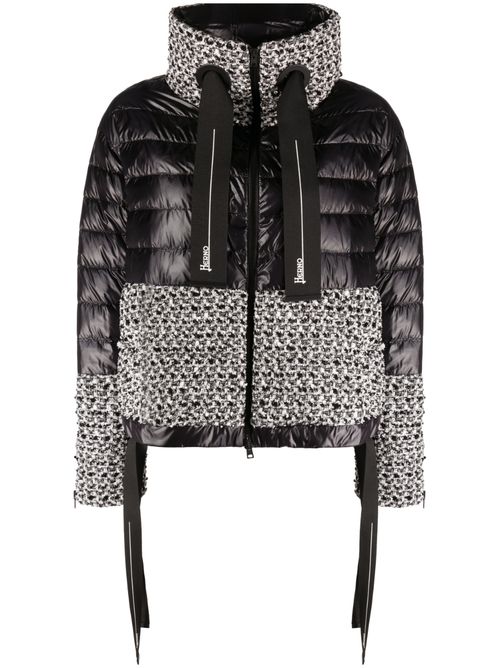 Padded-design performance jacket - Black