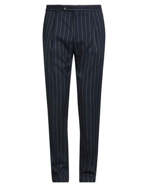 Man Pants Navy Size 40 Polyester, Viscose, Elastane