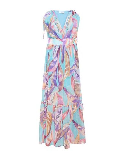 Woman Maxi dress Light blue Size L Polyester