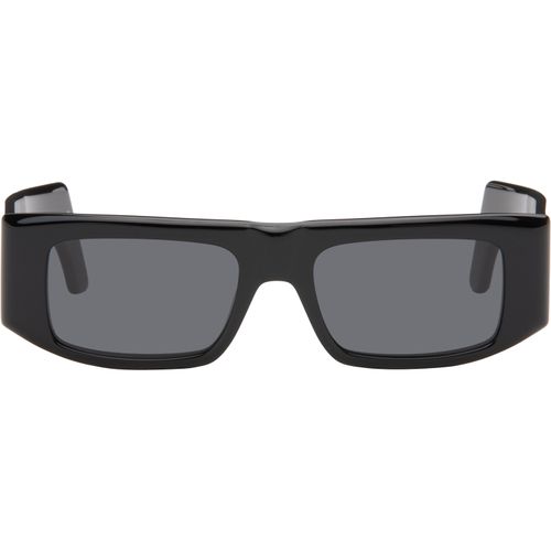 Black Rectangular Acetate Sunglasses