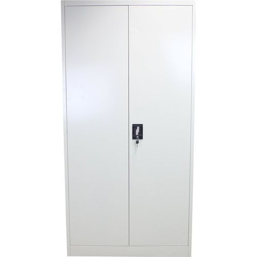 Metal Office 2 Doors Filing Cabinet Flatpack Document File Compartments Lockable Storage Cupboard Unit 180cm