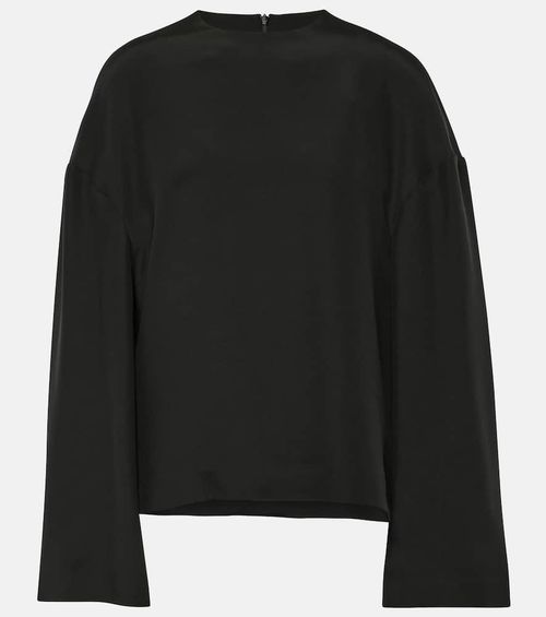 Ana silk cady blouse