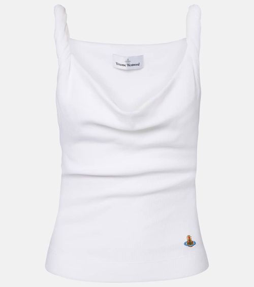 Anna cotton-blend jersey tank top