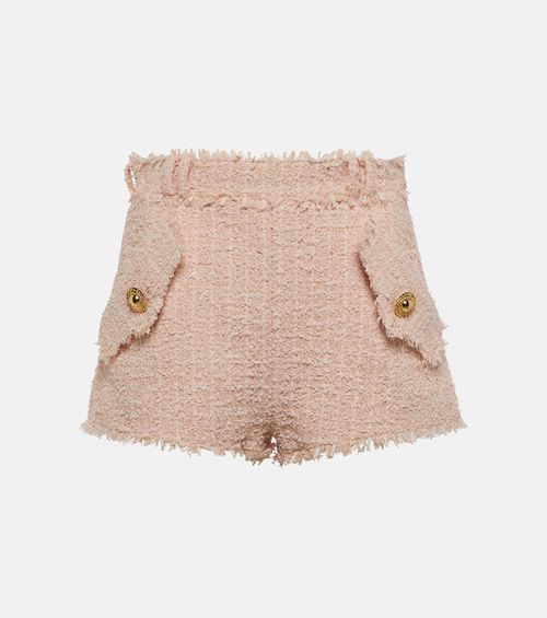 High-rise tweed shorts