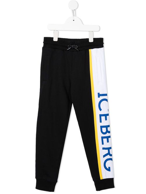 Logo-printed joggers - Black