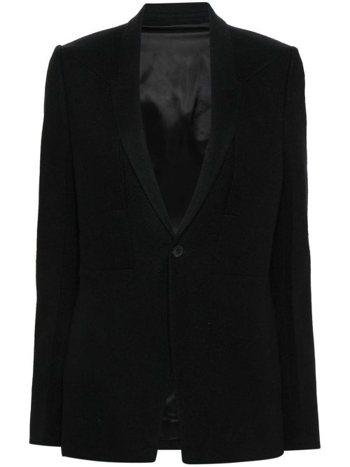 Narrow-lapels single-breasted blazer - Black