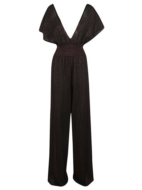Lurex Viscose Blend Jumpsuit — Black