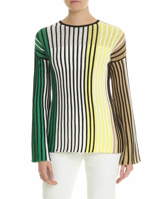 Multicolour Vertical Ribs T-shirt