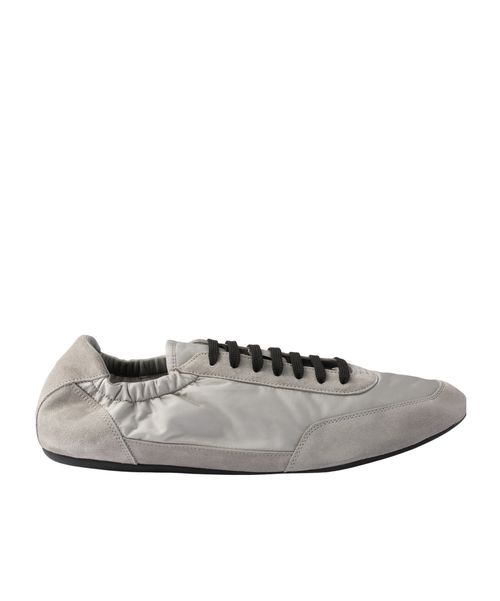 Collapse Re-Nylon and suede elasticized sneakers