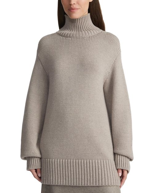 Chunky Stand Collar Wool Sweater