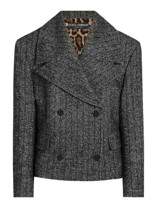 Double-Breasted Pinstriped Jacket