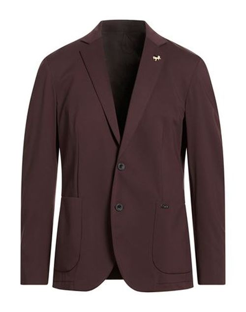 Man Blazer Burgundy Size 42 Polyamide, Elastane
