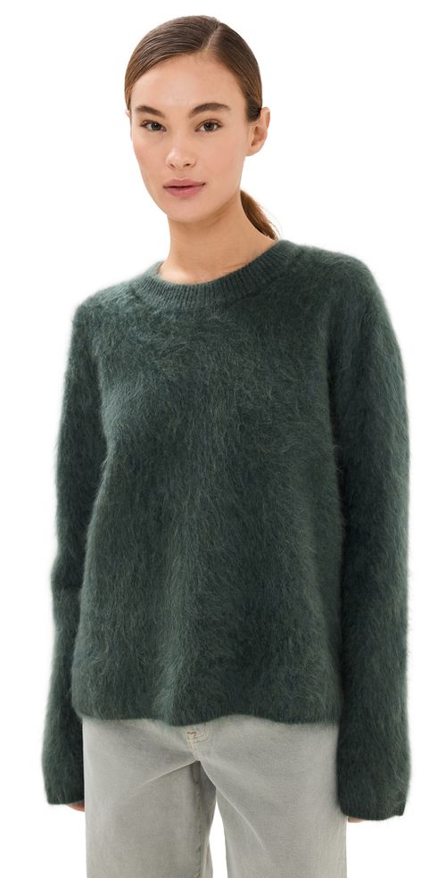 Natalia Cashmere Sweater Olive Brushed