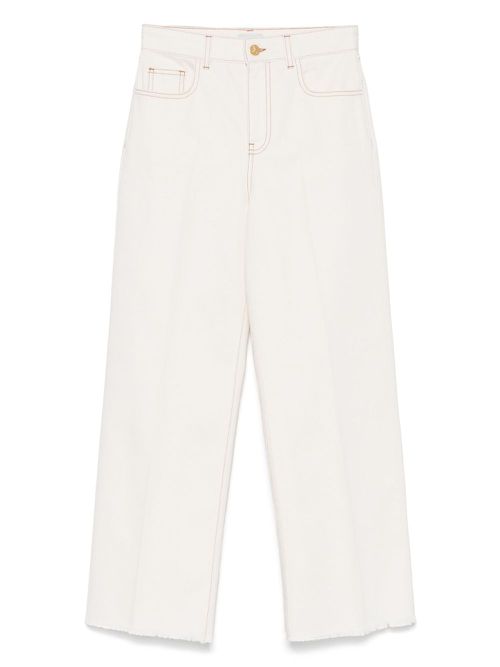 Giambattista Valli frayed-edges jeans - White